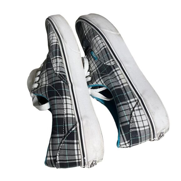 VANS Plaid Skate Sneakers Skater Shoes Black White Plaid Womens Size 9 Mens 7.5 - Picture 4 of 8